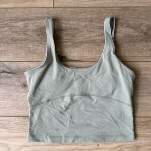 Aritzia TNA workout tank top sports bra — light green